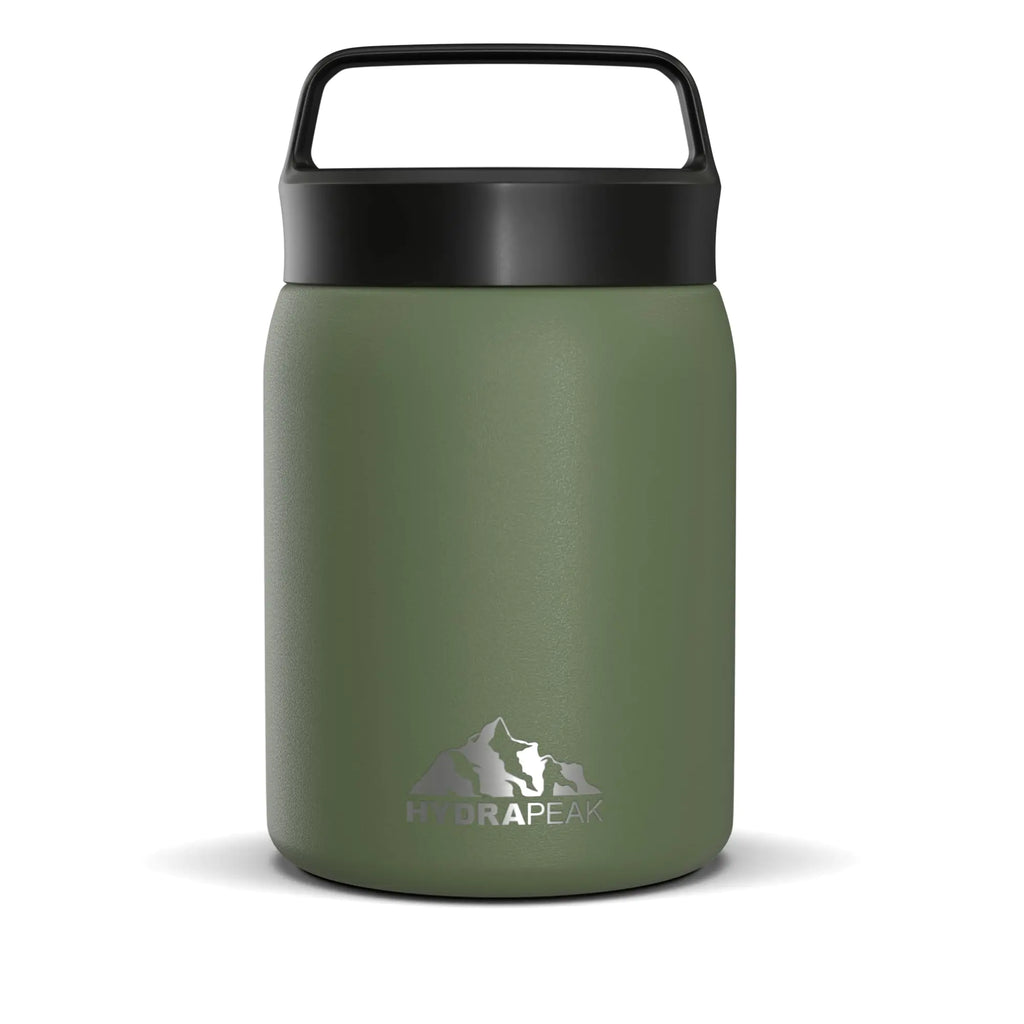 Hydrapeak 18 oz Insulated Food Thermos Hot and Cold Soup Thermos Food Thermos Thermos for Hot Food Vacuum Insulated Food Jar Stainless Steel for Office Outdoor (Sage Leaf)